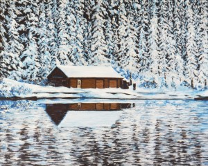 2014 02 22 Boathouse at Lake Louise 16x20s